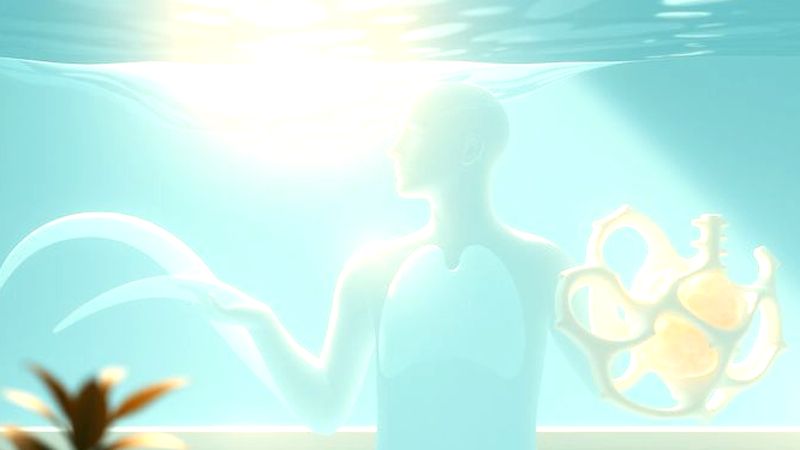 Figura humana optimizada en laboratorio sereno