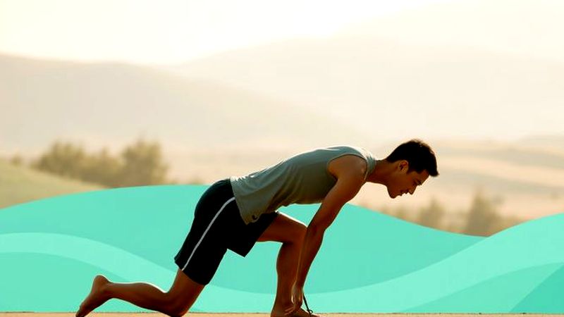 Un corredor minimalista se mueve en equilibrio