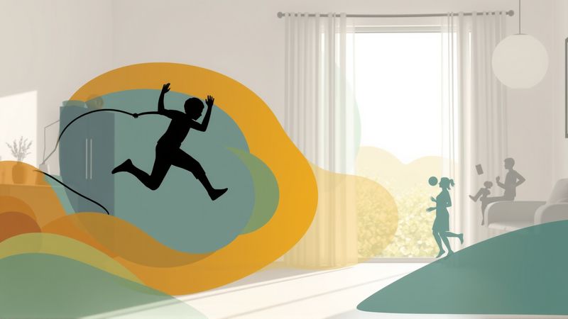 Un salto energético en un espacio sereno