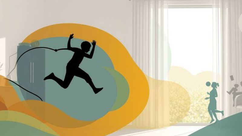 Un salto energético en un espacio sereno