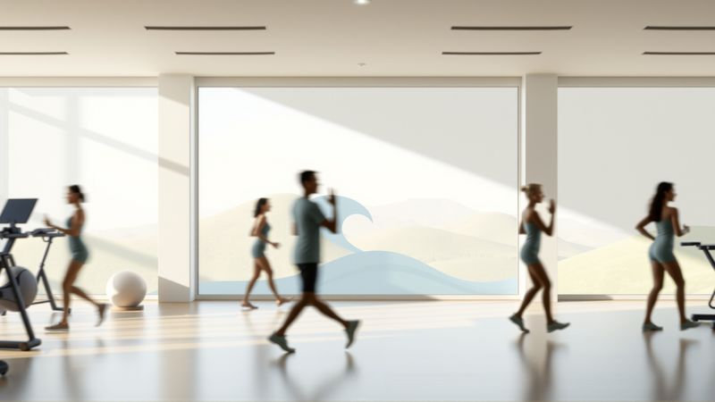 Un gimnasio sereno inspira bienestar y calma