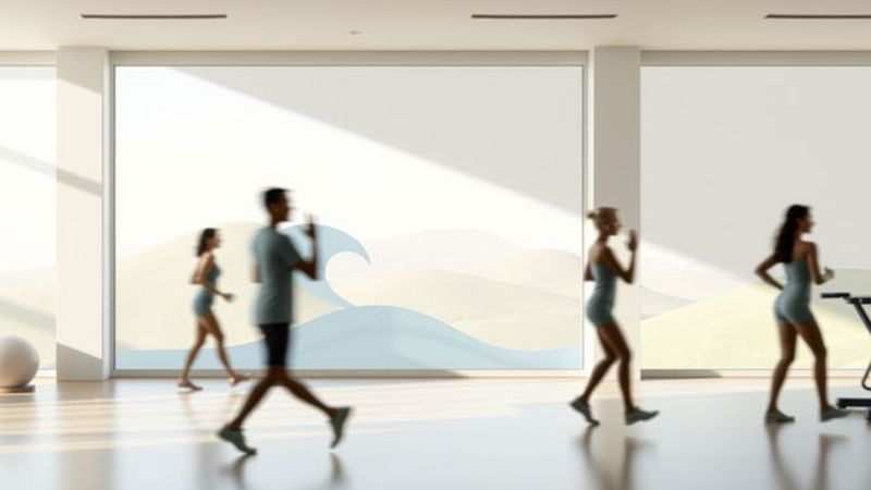 Un gimnasio sereno inspira bienestar y calma