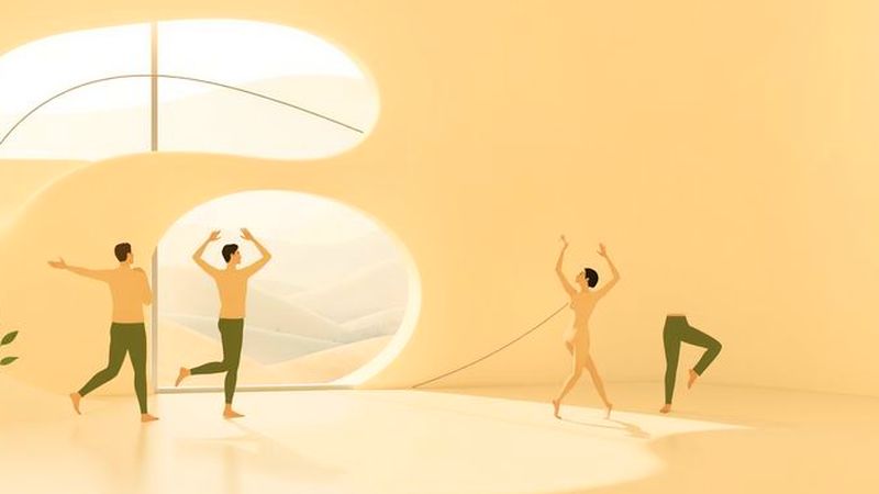 Una ilustración serena evoca calma y bienestar