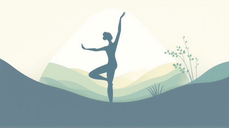 Ilustración serena y equilibrada de movimiento