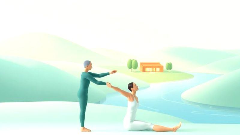Ilustración minimalista de recuperación y armonía