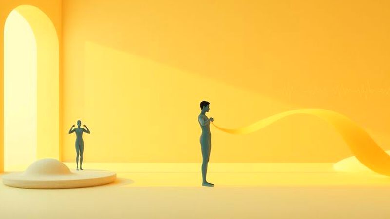 Una figura se adapta a la calma