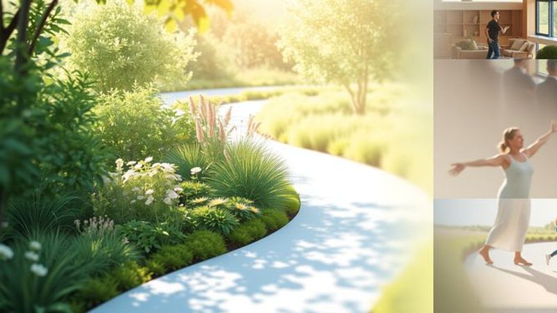 Un jardín sereno irradia bienestar y calma