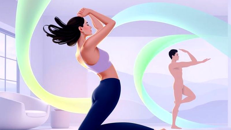 Mujer y hombre rotan en calma