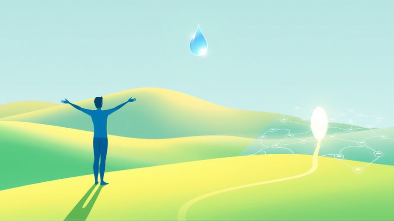 Un ser busca equilibrio visualmente