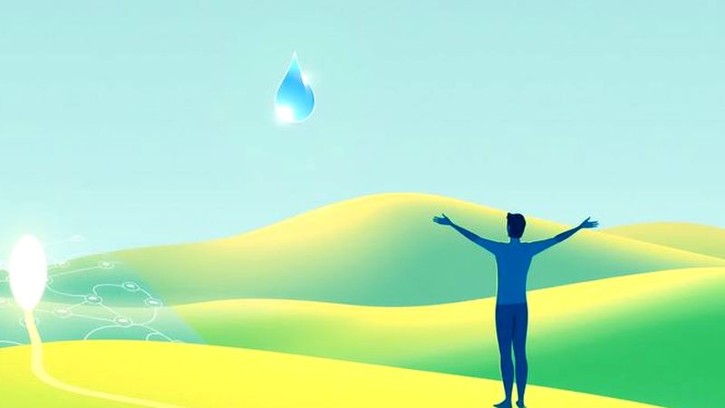 Un ser busca equilibrio visualmente