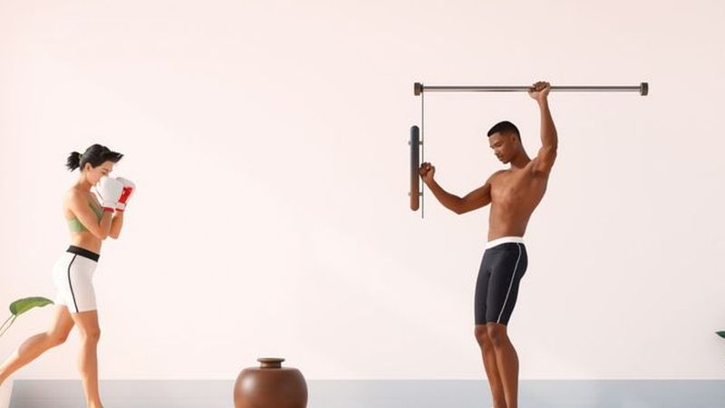 Un atleta se transforma elegantemente en fuerza