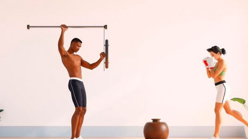 Un atleta se transforma elegantemente en fuerza