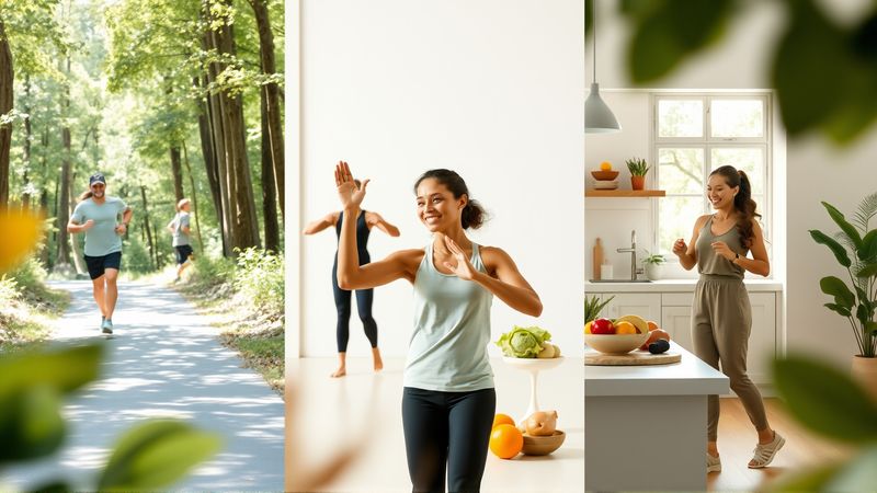 Personas enfocadas en movimiento saludable y armonioso