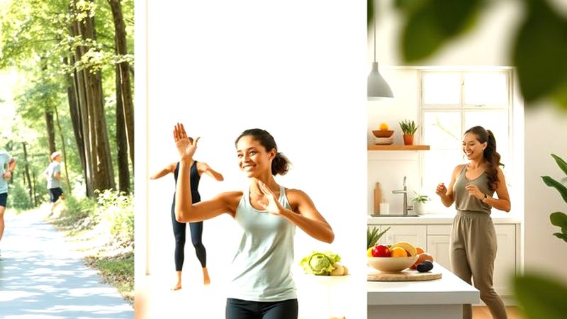 Personas enfocadas en movimiento saludable y armonioso