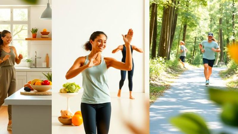 Personas enfocadas en movimiento saludable y armonioso