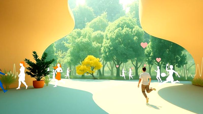 Una figura baila en armonía pacífica