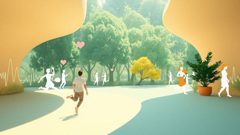 Una figura baila en armonía pacífica