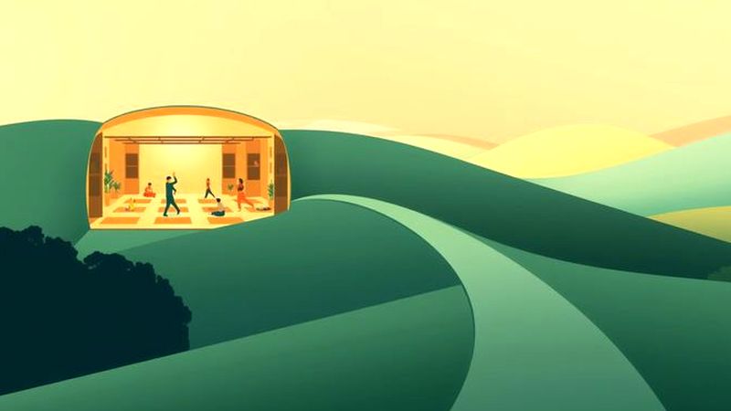 Un camino ascendente guía al bienestar
