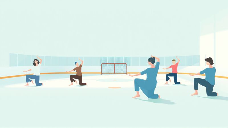Ilustración calmada de estiramientos fluidos