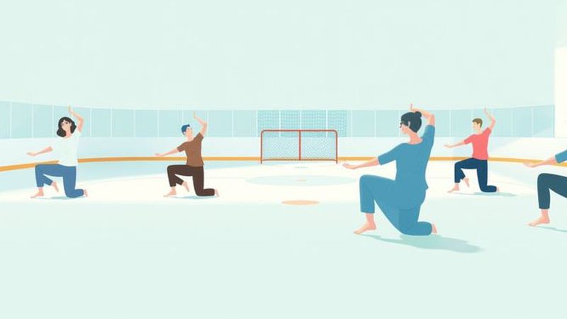 Ilustración calmada de estiramientos fluidos