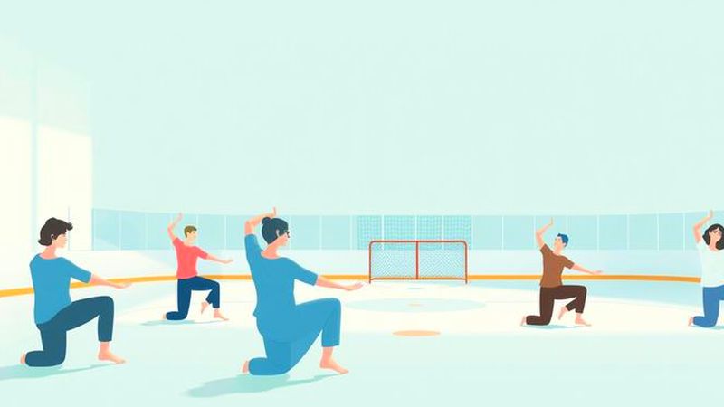Ilustración calmada de estiramientos fluidos